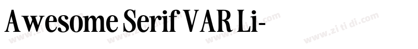 Awesome Serif VAR Li字体转换